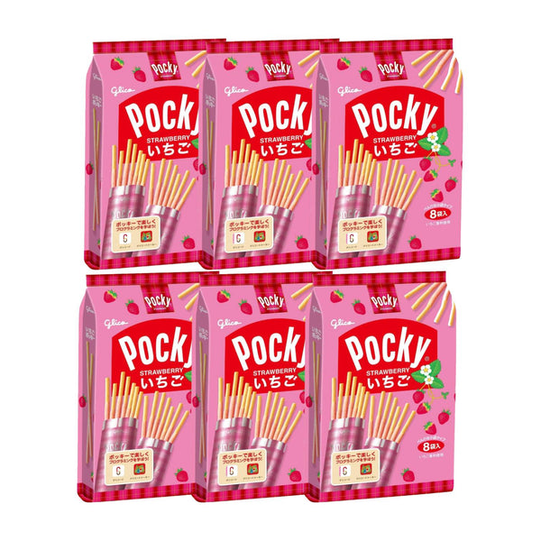 草莓 Pocky 草莓巧克力餅乾棒(6 條裝)