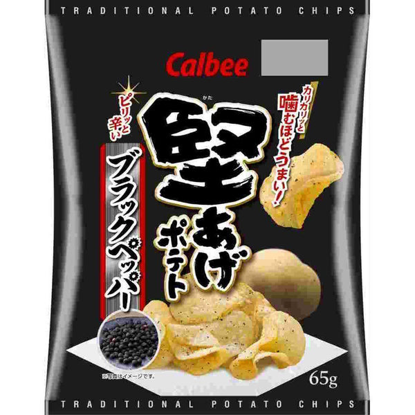 Calbee Kataage 脆皮黑胡椒洋芋片 65g(盒12袋)