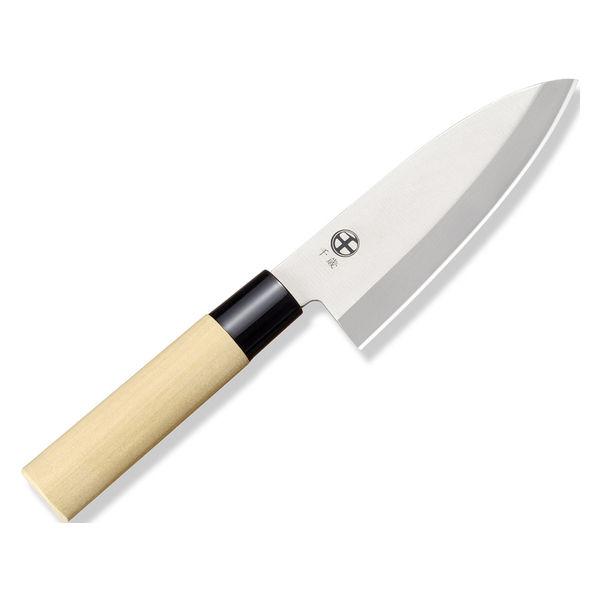 千歲日本刀 3 件組木柄 Santoku、Nakiri 和 Deba