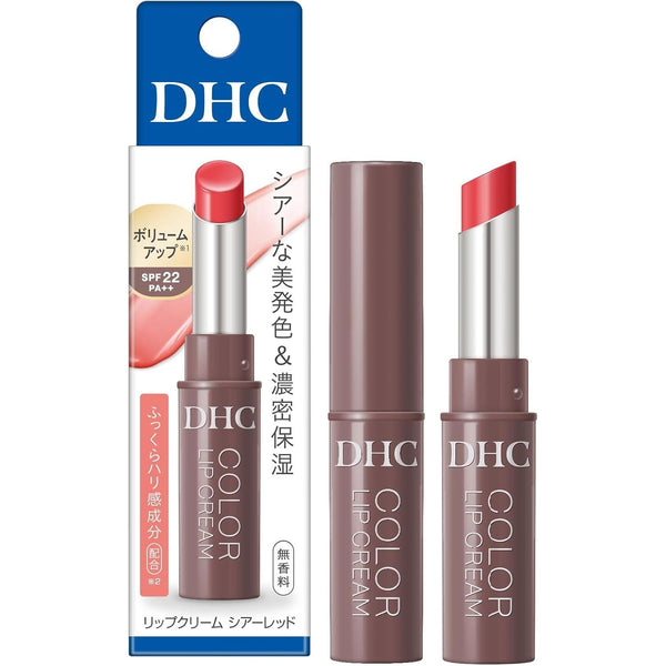 DHC 彩色潤唇膏 無香天然口紅 紅色 1.5g
