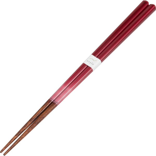 Aoba 可用洗碗機清洗木筷子酒紅色 23 厘米