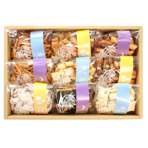 越後 Arare 無添加米果 9 種盒裝什錦 630g