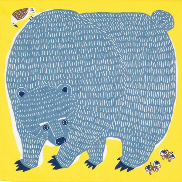 風呂敷小熊設計彩色棉質包布書套 50 厘米