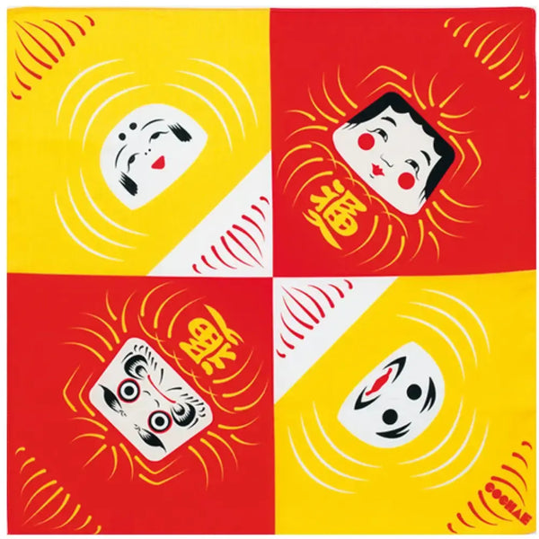 包袱皮四個不倒翁紅黃棉布48厘米