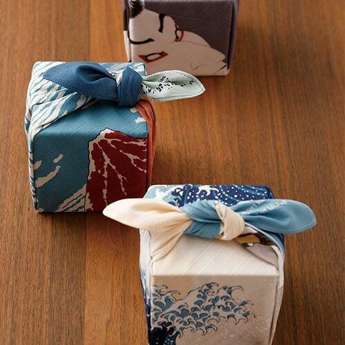 風呂敷神奈川巨浪棉包布 48x48 厘米