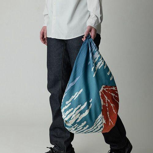 包袱皮紅富士浮世繪藝術棉質包布104×104cm