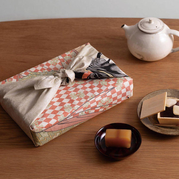 包袱皮女人吹玻璃管浮世繪藝術包裹布 70x70 厘米