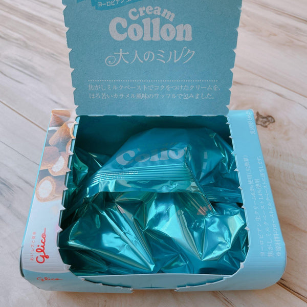 Glico Collon 牛奶奶油夾心鬆脆焦糖華夫餅 48 克