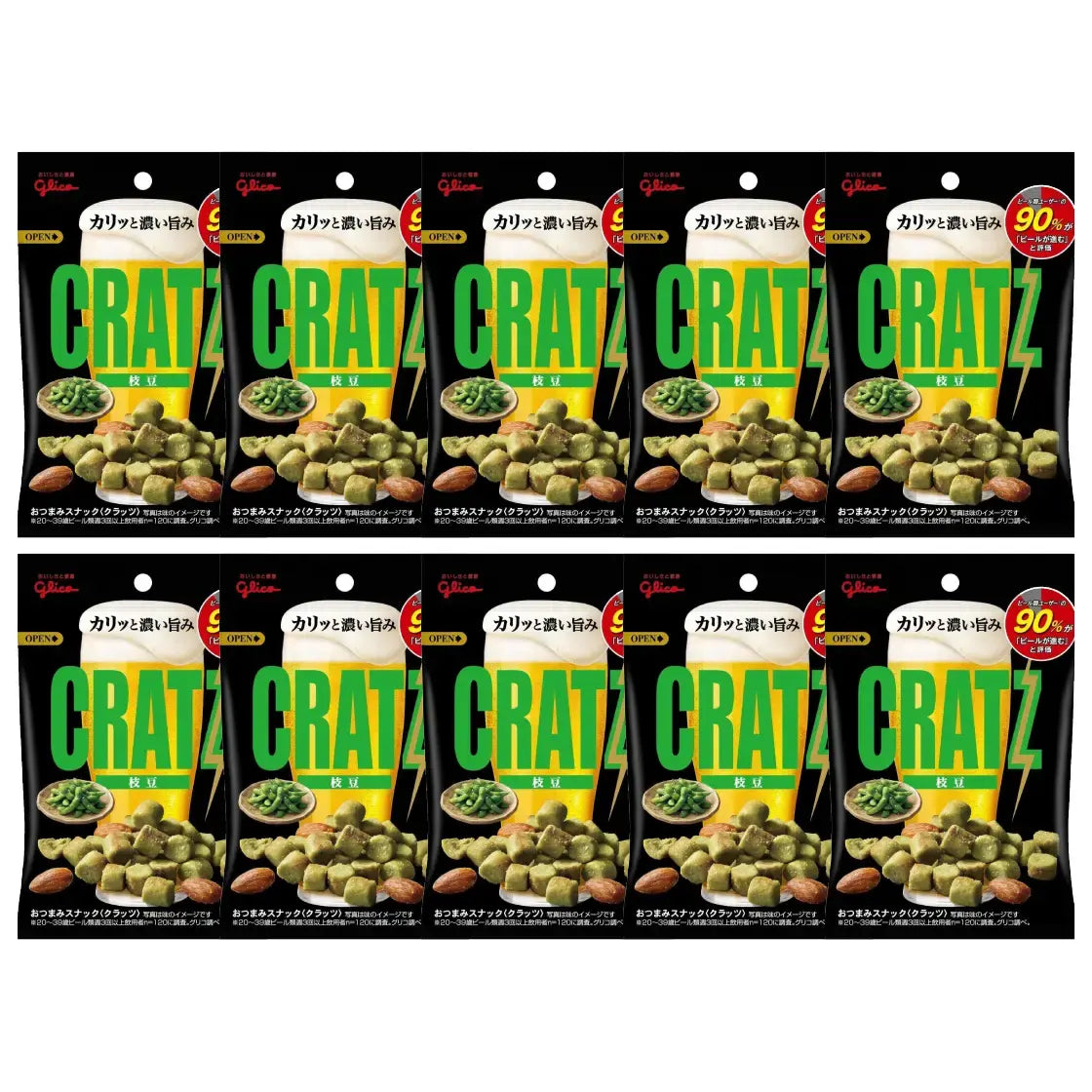 Glico Cratz 毛豆大豆美味脆脆零食 42 克(10 包)