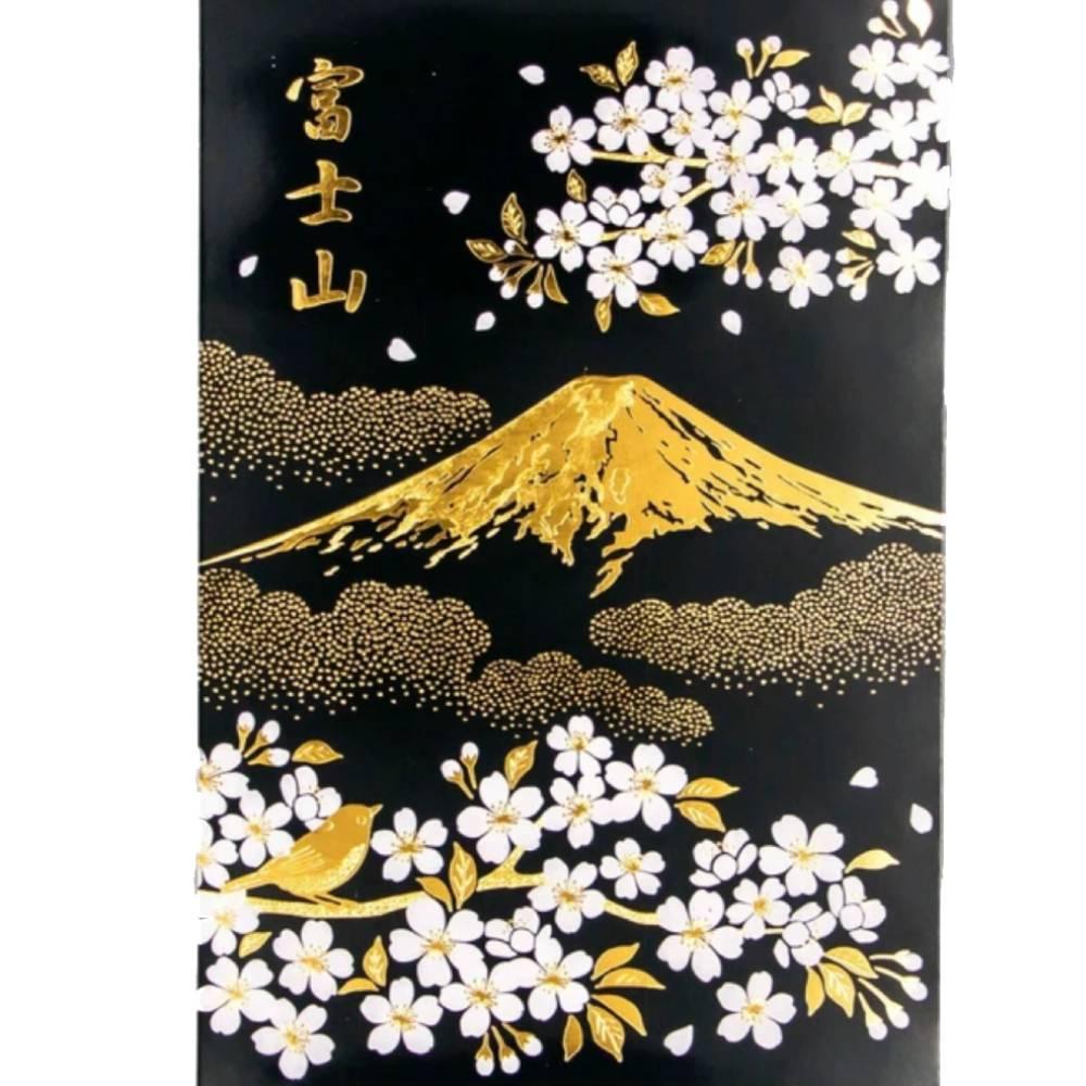 金箔郵票明信片富士山春櫻花