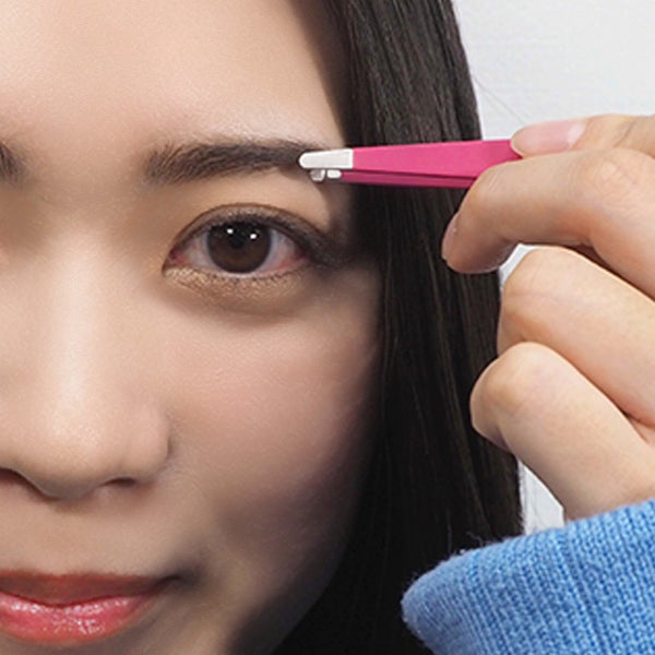 Green Bell 日本圓頭鑷子 粉紅色 95 毫米