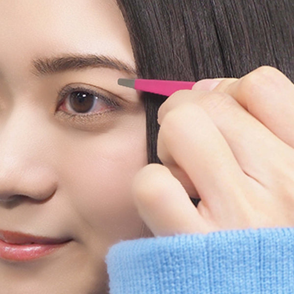 Green Bell 日本圓頭鑷子 粉紅色 95 毫米