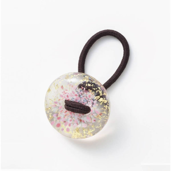 髮飾手工玻璃珠髮帶櫻花粉色玻璃