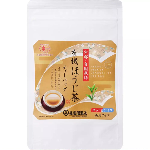 播磨園有機宇治烘焙茶烘焙綠茶袋 12 克拉。