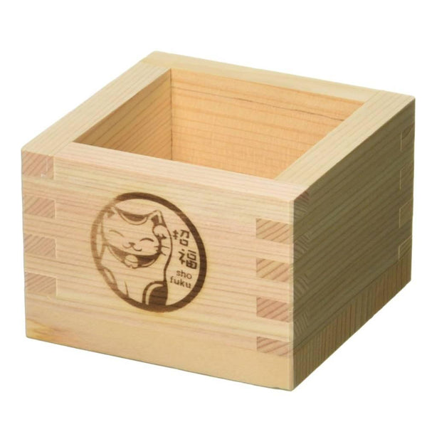 Hinoki Masu 日本扁柏木清酒杯招財貓設計