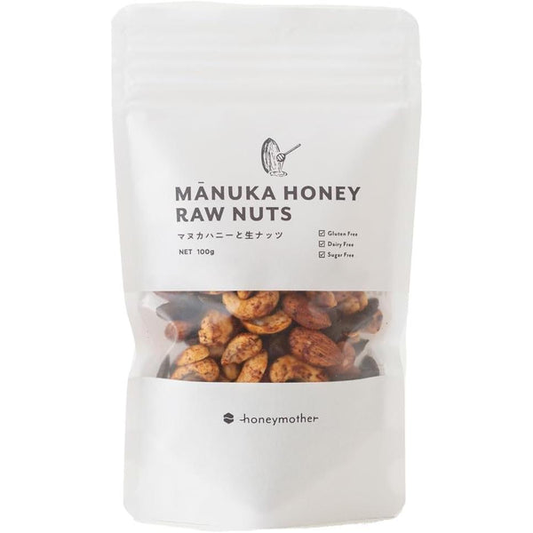 Honey Mother 麥盧卡蜂蜜堅果焦糖塗層杏仁和核桃 100 克