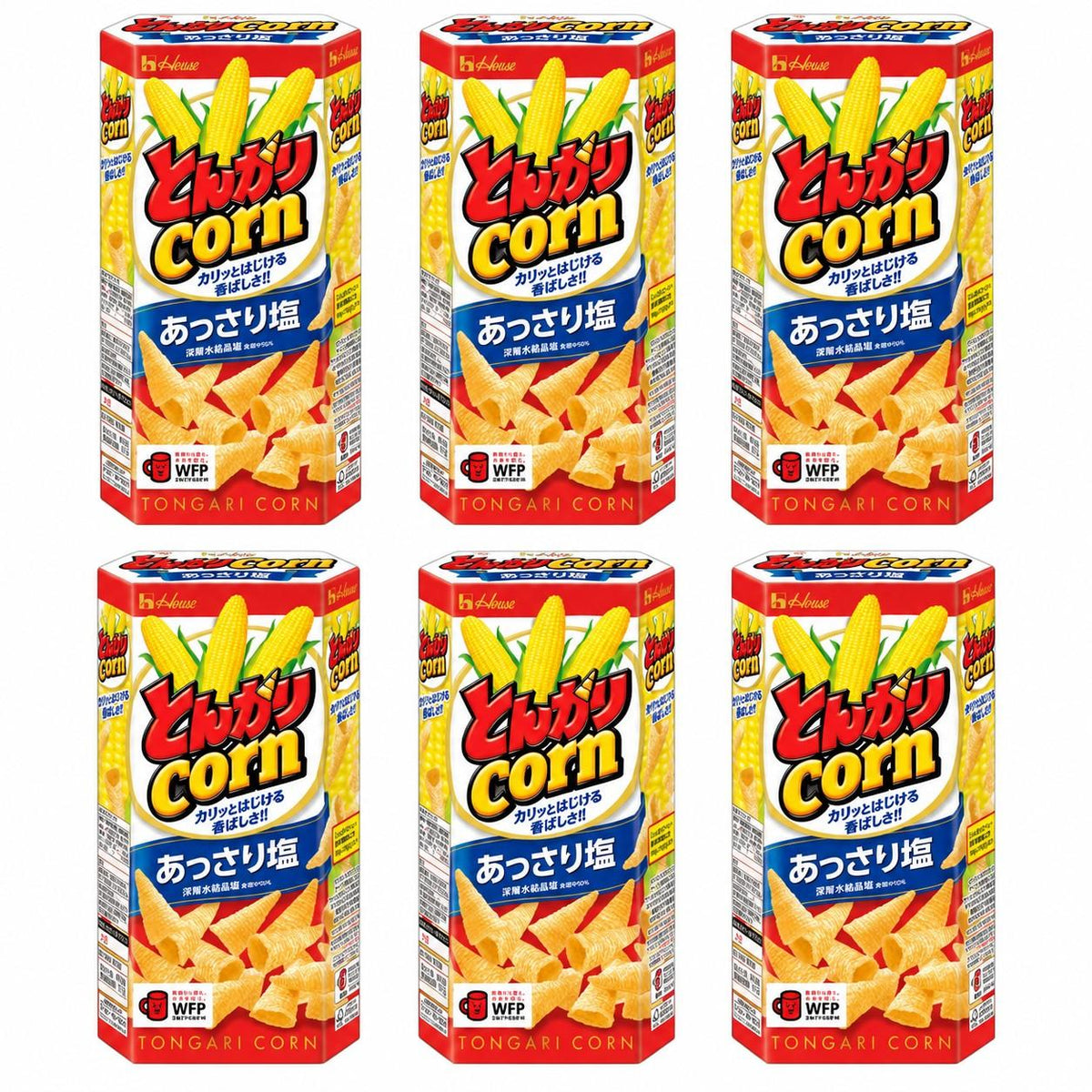 House Foods Tongari 玉米日本錐形洋芋片,微鹽(6 片裝)