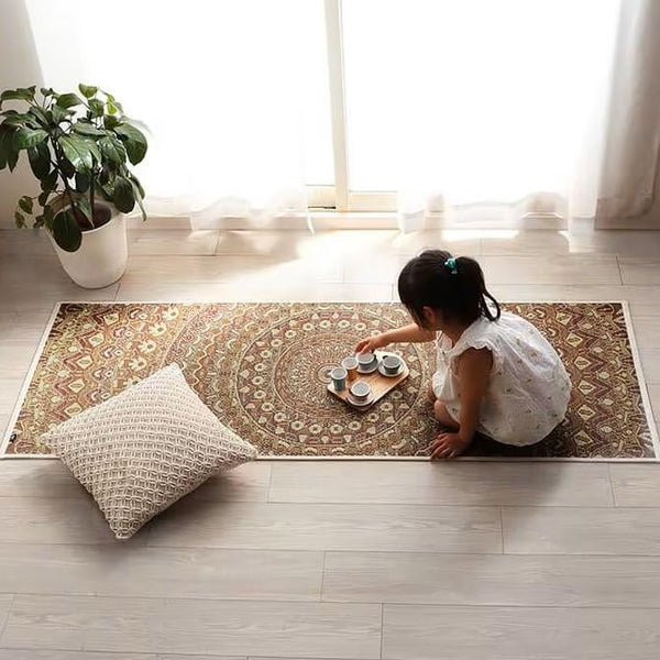 Ikehiko Igusa Rush 草榻米瑜珈墊紅色曼陀羅圖案 185 厘米