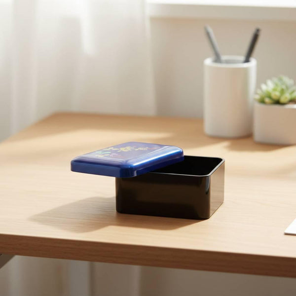 靛藍色漆小盒萩秋花設計