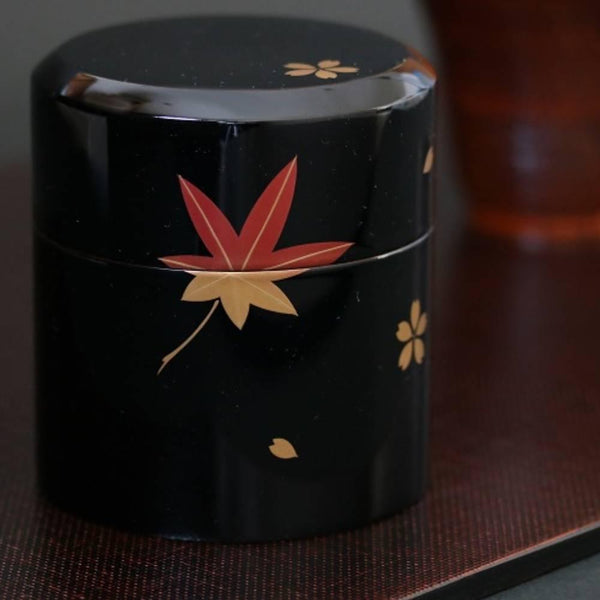 Isuke 漆茶罐楓木與櫻花罐