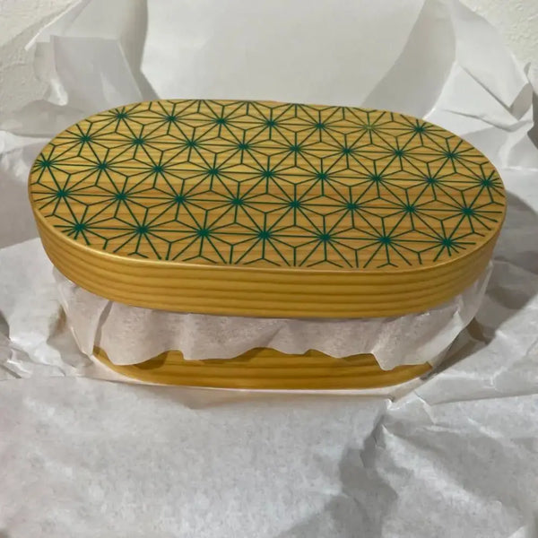 伊助木便當盒日式便當盒淺葉葉圖案