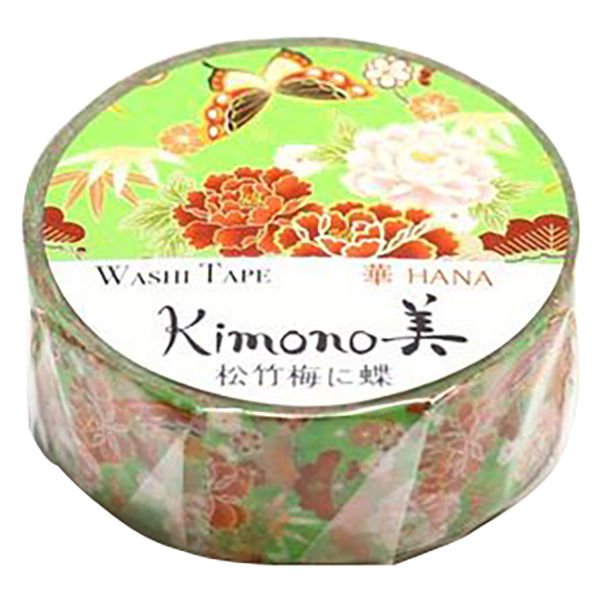 Kamiiso 和服和紙膠帶 京都花卉圖案遮蔽膠帶