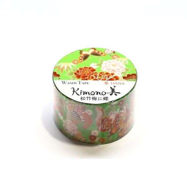Kamiiso 和服和紙膠帶 京都花卉圖案遮蔽膠帶