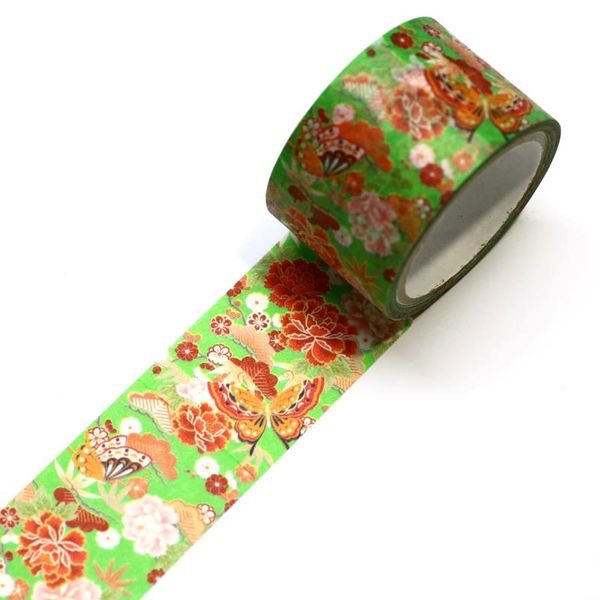 Kamiiso 和服和紙膠帶 京都花卉圖案遮蔽膠帶