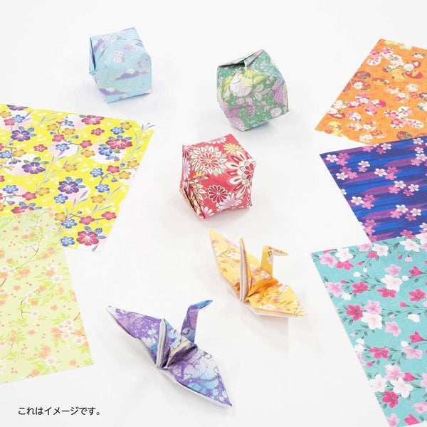 神磯富士山千代紙長方形摺紙(4色)12張