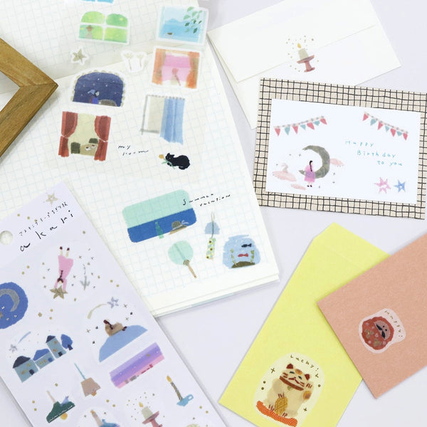 Kamiiso 剪貼簿貼紙 日本日常生活主題與紙貼紙