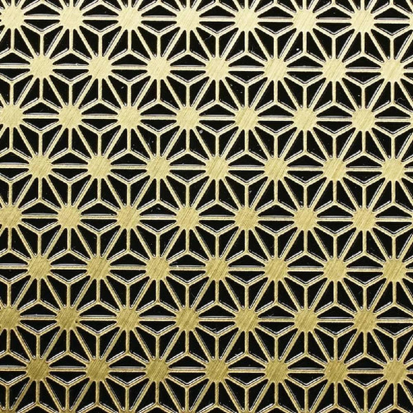 豪華黃銅杯墊 日本設計 淺葉紋 φ8.6cm