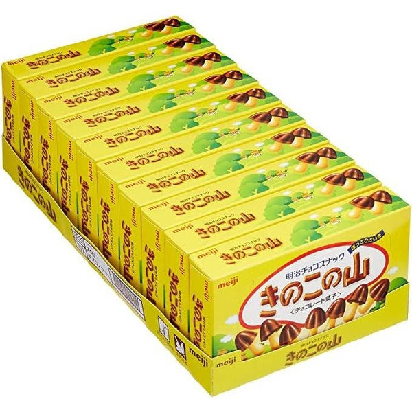 明治 Kinoko No Yama 蘑菇式巧克力餅乾(10 包)