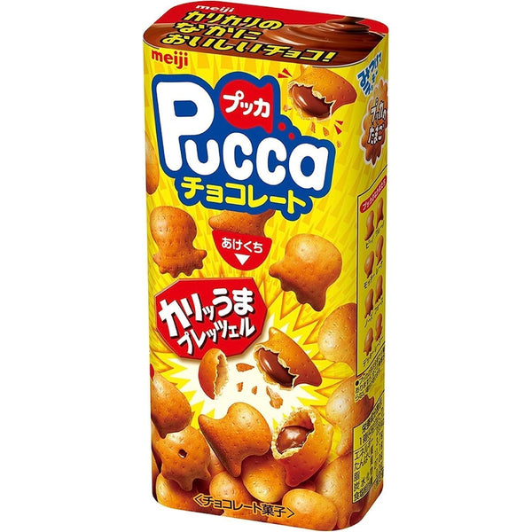 明治 Pucca 巧克力夾心脆餅點心 39 公克(5 包)