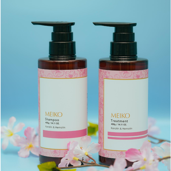 Meiko 櫻花洗髮精和護髮素套裝(適用於受損髮質)