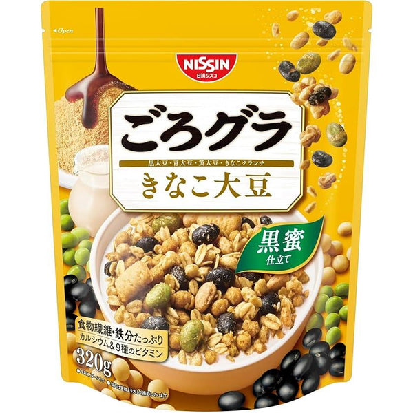 Nissin Gorogura 黑豆格蘭諾拉麥片 黑光黃豆口味 320g