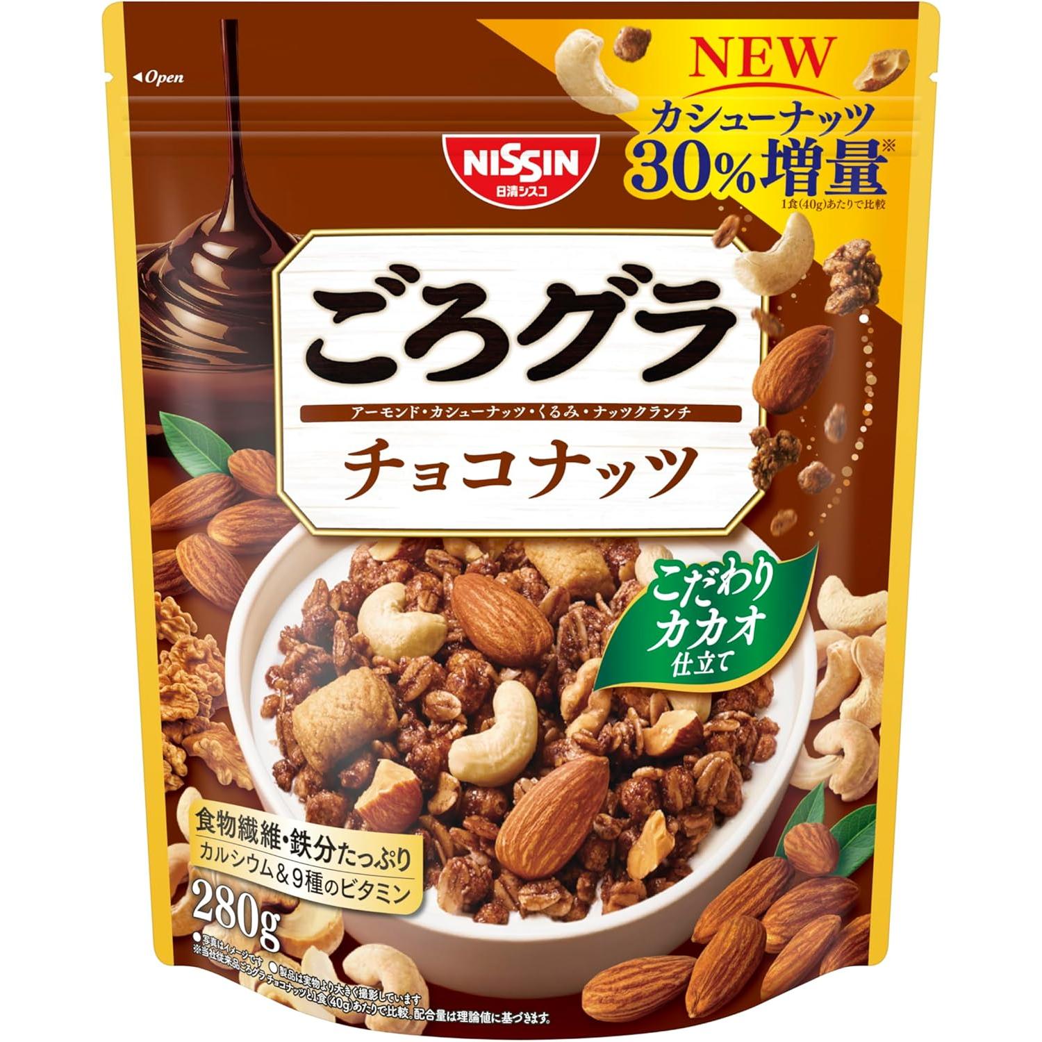 Nissin Gorogura 巧克力杏仁堅果格蘭諾拉麥片 320g