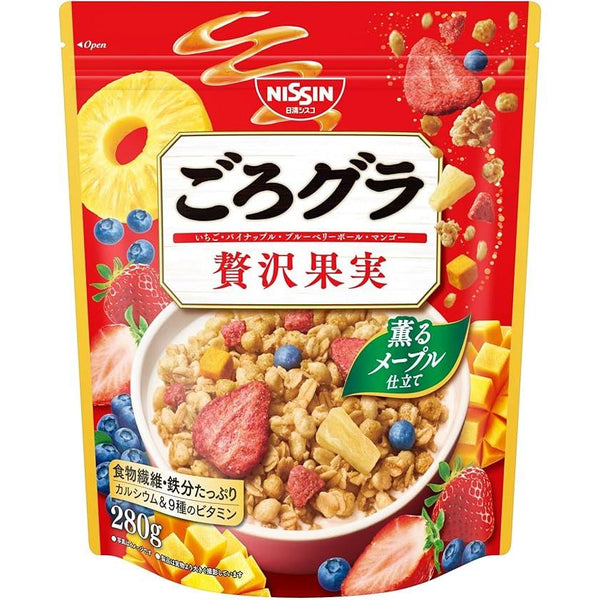 Nissin Gorogura 混合水果格蘭諾拉麥片穀物楓糖口味 280g