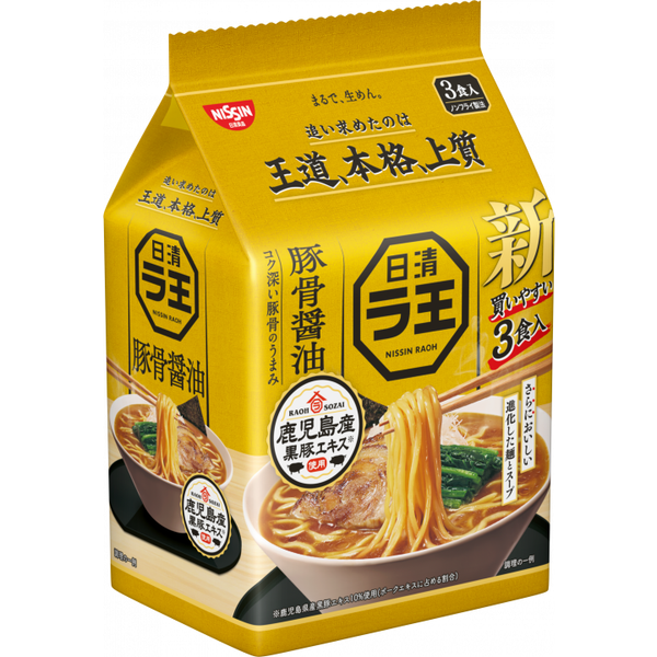 Nissin Raoh 豚骨醬油醬油泡麵 3 份