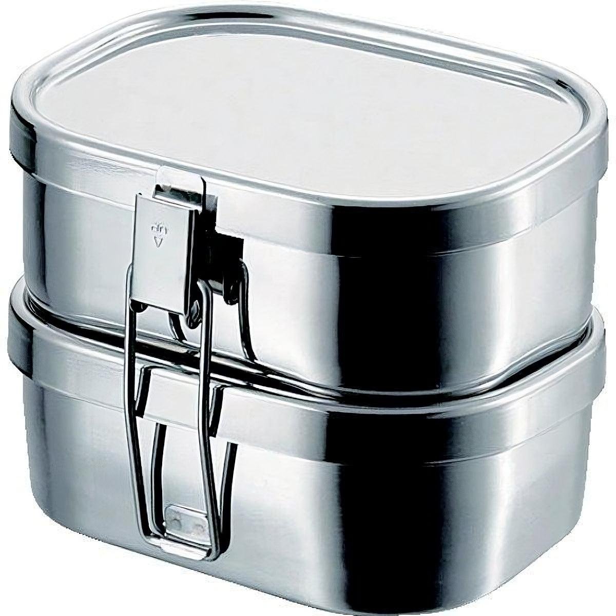Kobo Aizawa 長方形兩層便當盒不鏽鋼便當盒 720ml
