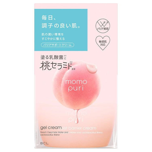 Momopuri 保濕屏障凝膠霜桃子神經醯胺保濕霜 80 克