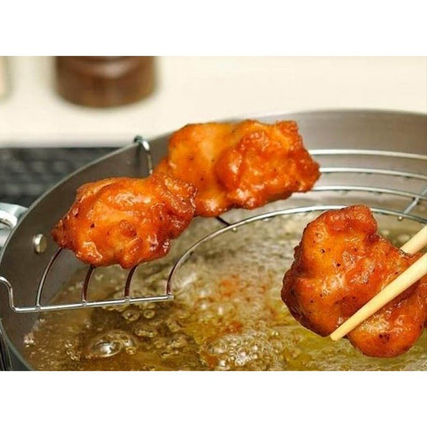 千歲不沾鐵天婦羅油炸鍋(IH 相容)24 厘米