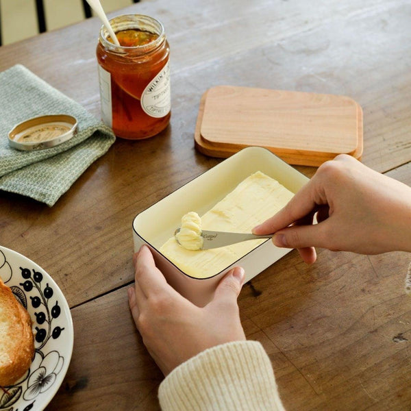 Noda Horo 搪瓷奶油盤帶木蓋 200g