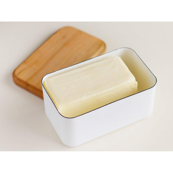 Noda Horo 搪瓷奶油盤帶木蓋 450g