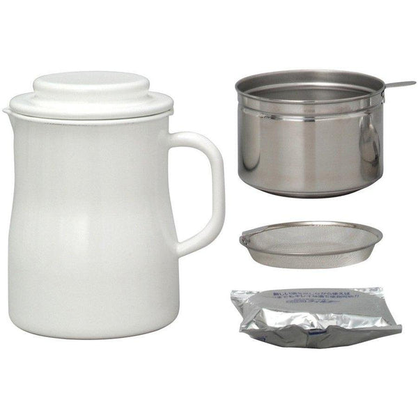 Noda Horo 搪瓷濾油壺 活性碳濾油器 800ml