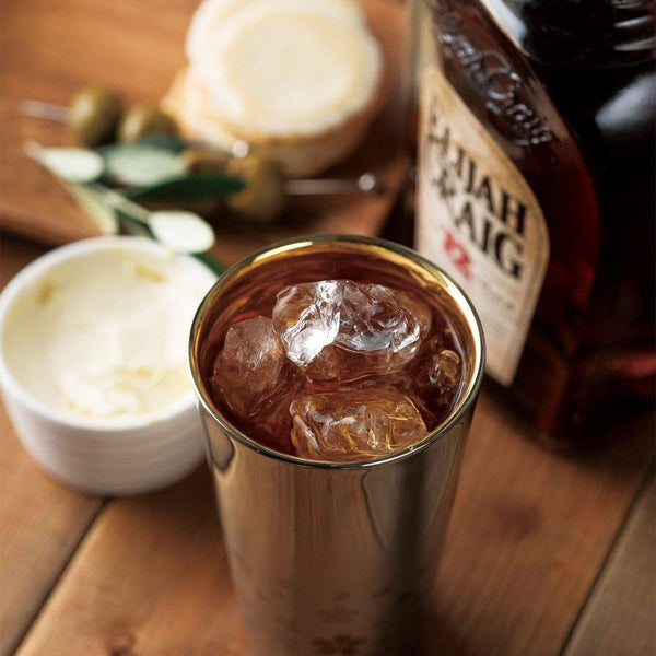 Wahei Freiz 雙層玻璃杯櫻花圖案銀色