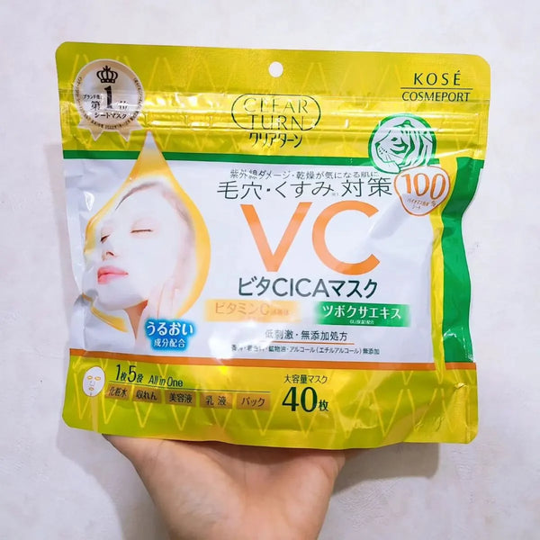 Kosé Clear Turn 維生素 C 積雪草保濕面膜 40 克拉