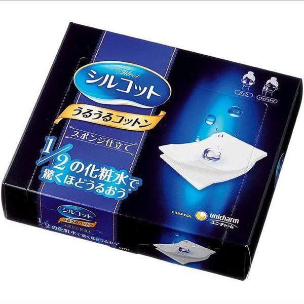 Unicharm Silcot Uruuru 海綿觸感保濕臉部棉(3 件裝)