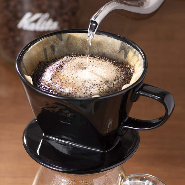 Kalita 陶瓷咖啡滴濾器 手沖咖啡機 適合 2-4 杯 102 黑色
