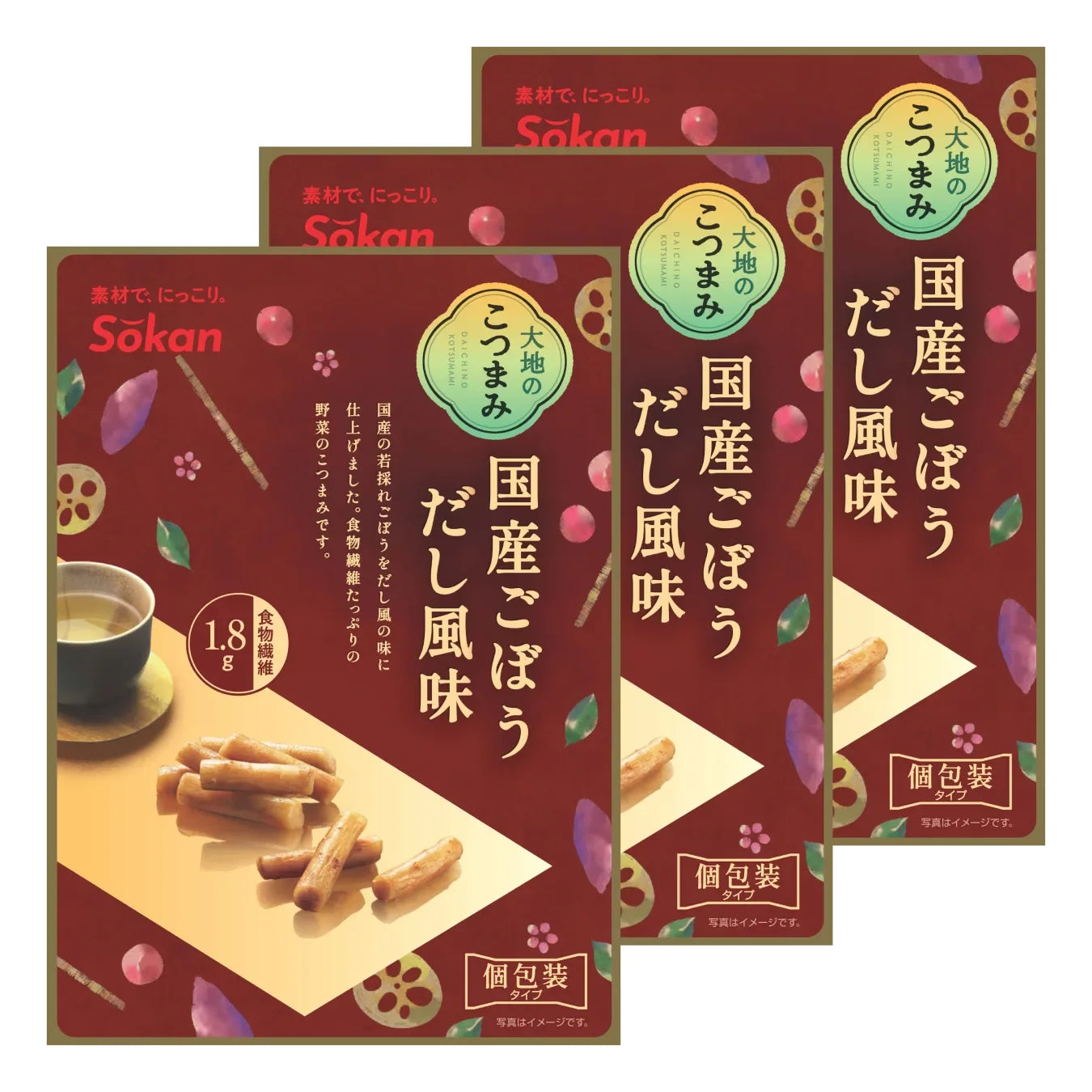 Sokan 醃 Gobo 點心大石湯口味牛蒡根 55g (3 包)