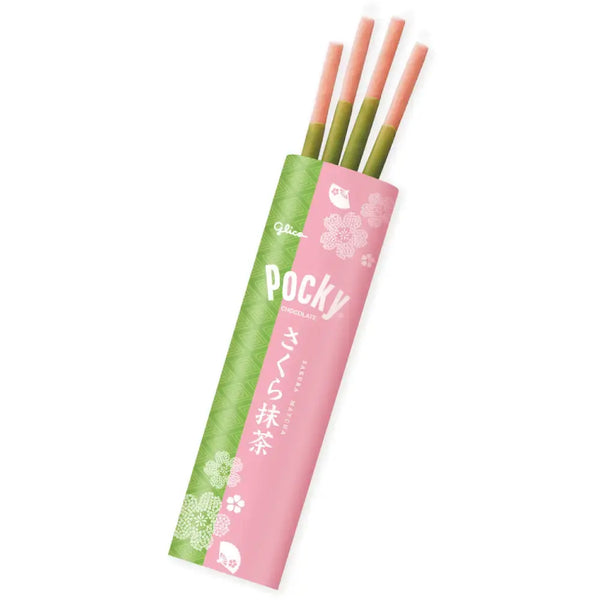 Pocky 櫻花抹茶巧克力薄餅乾棒 8 克拉(3 件裝)